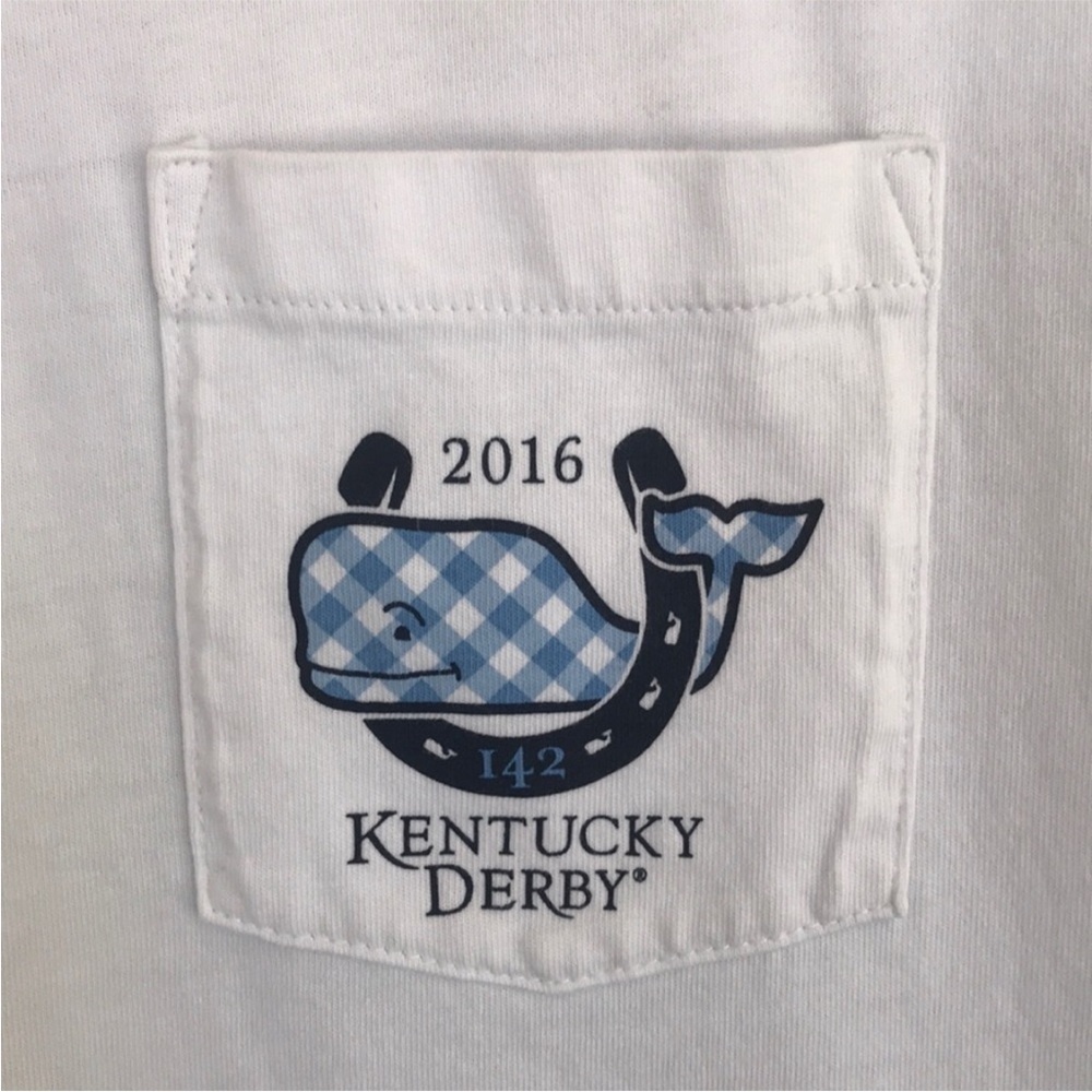 Vineyard Vines 2016 Kentucky Derby Bow Tie Short Sleeve Pocket Graphic T-shirt - Picture 2 of 9